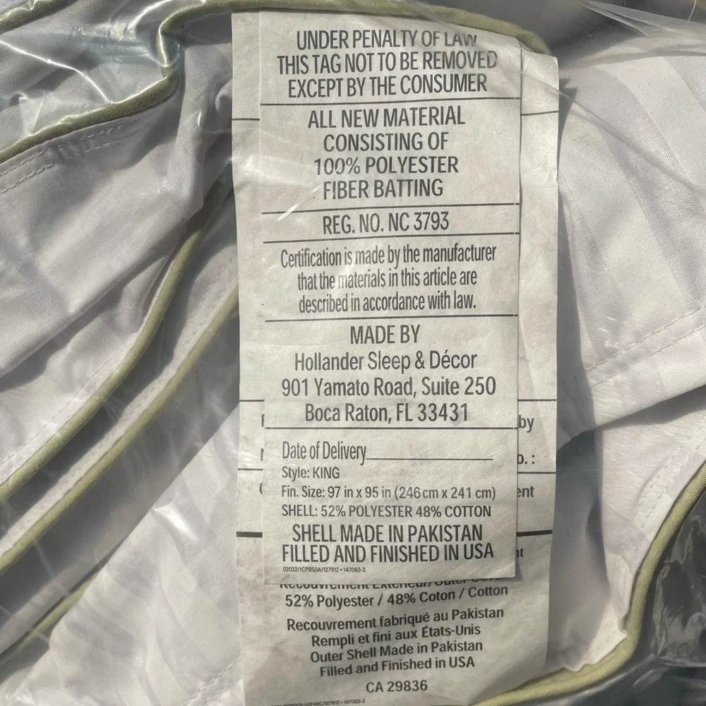 King Alternative Down Comforter Hollander Sleep for Marriott Hotel Bedding